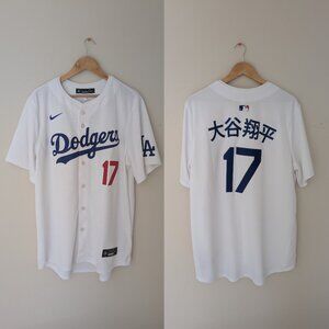 Los Angeles Dodgers Shohei Ohtani Nike White Home Limited Kanji Player Jersey XL